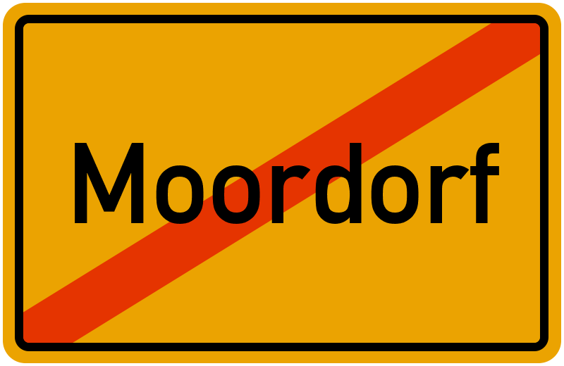Ortsschild Moordorf