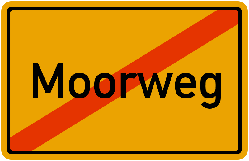 Ortsschild Moorweg