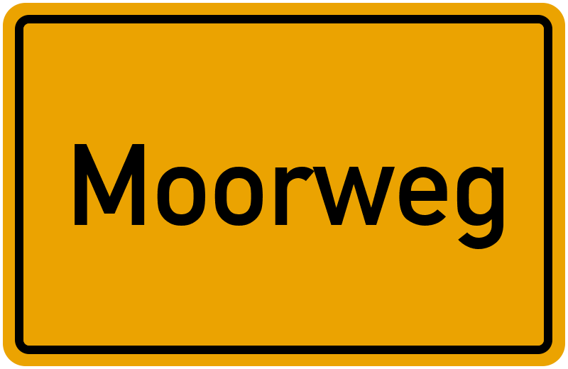 Ortsschild Moorweg