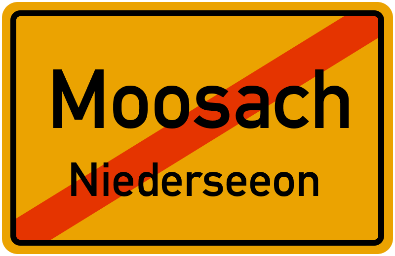 Ortsschild Moosach
