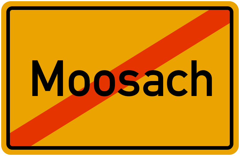 Ortsschild Moosach