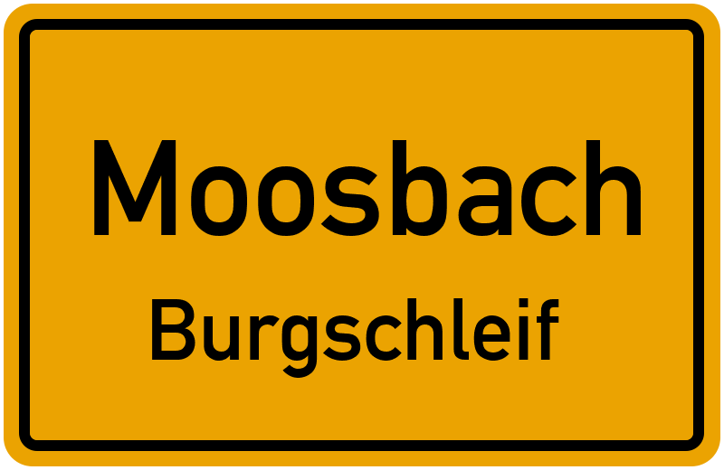 Ortsschild Moosbach