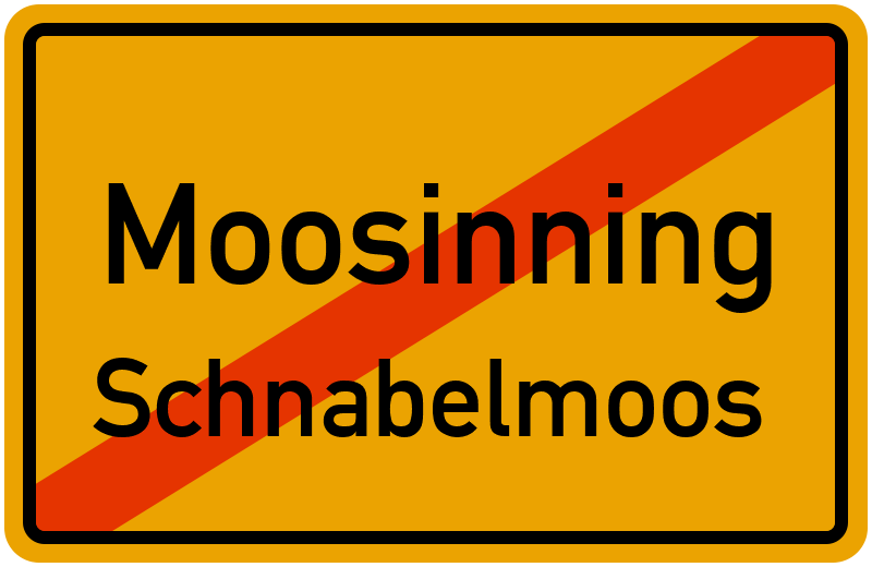Ortsschild Moosinning