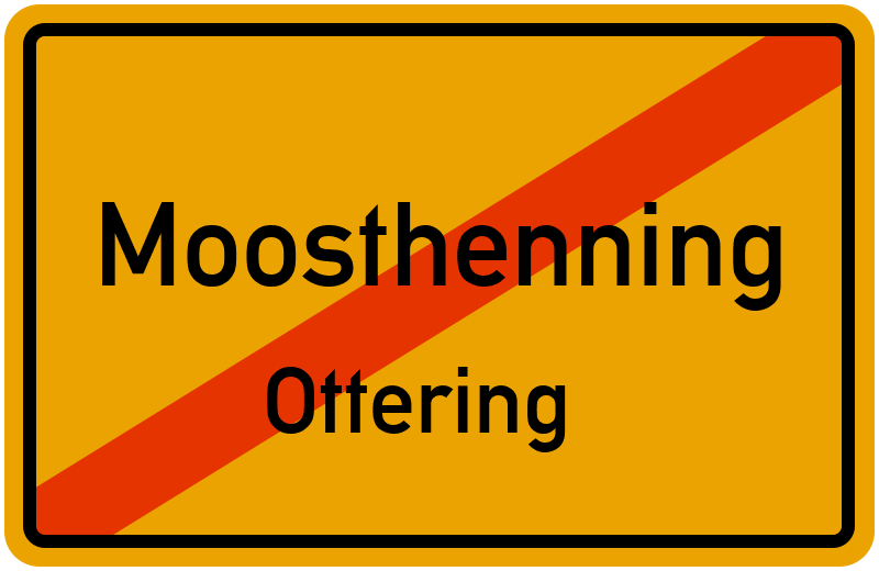 Ortsschild Moosthenning