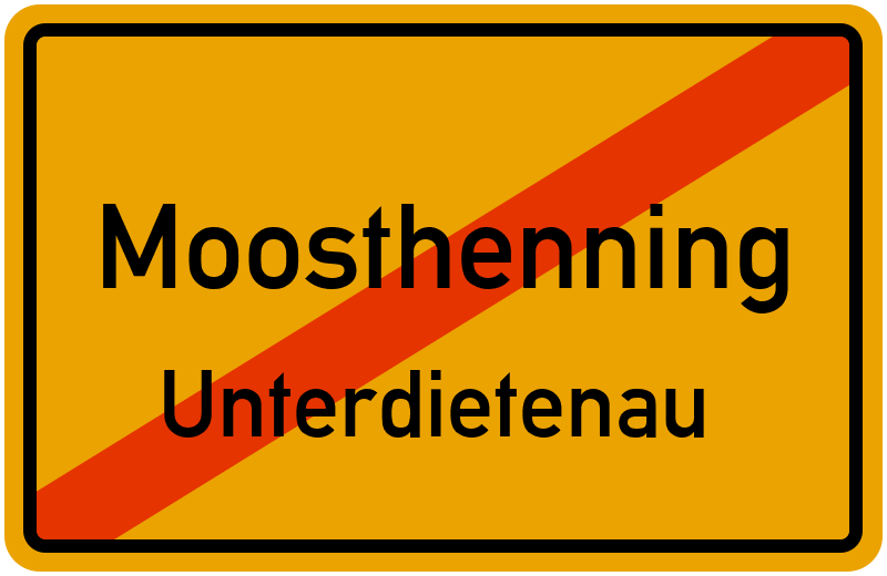 Ortsschild Moosthenning