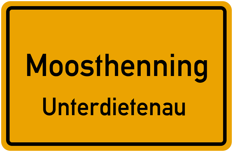 Ortsschild Moosthenning
