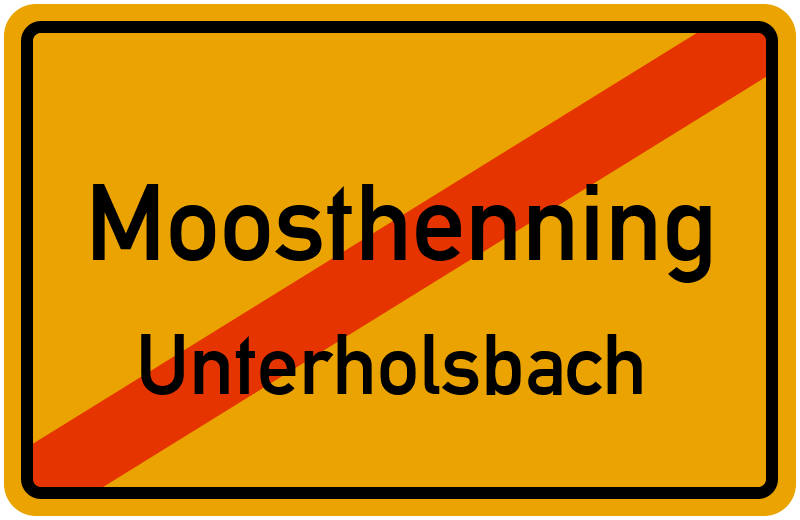 Ortsschild Moosthenning