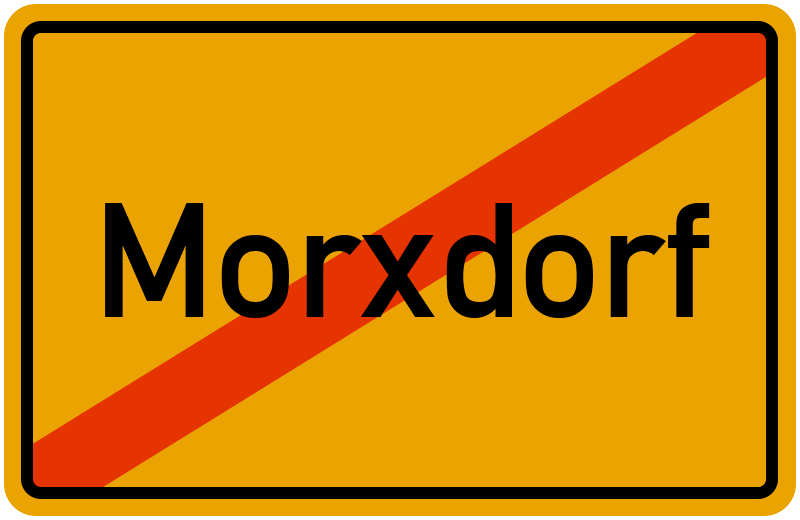 Ortsschild Morxdorf