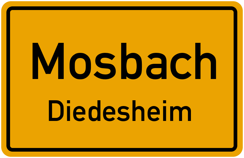 Ortsschild Mosbach