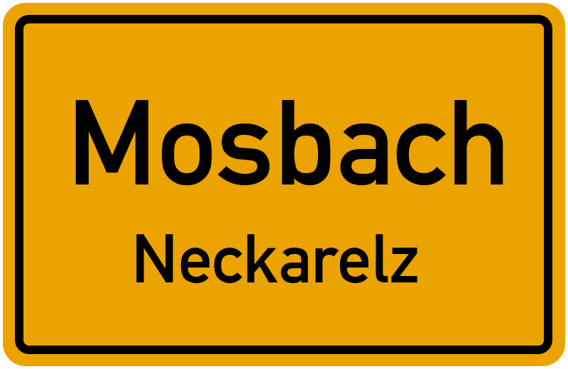 Ortsschild Mosbach