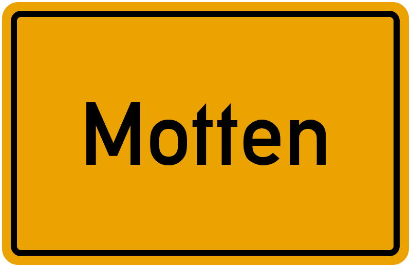 Ortsschild Motten