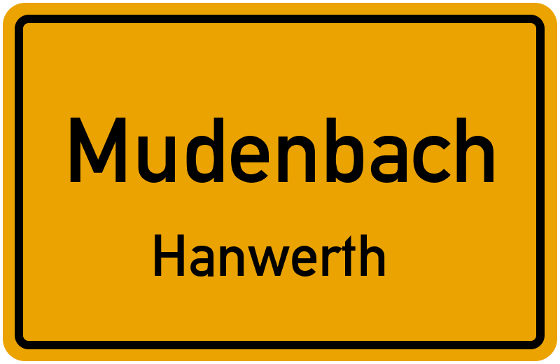 Ortsschild Mudenbach