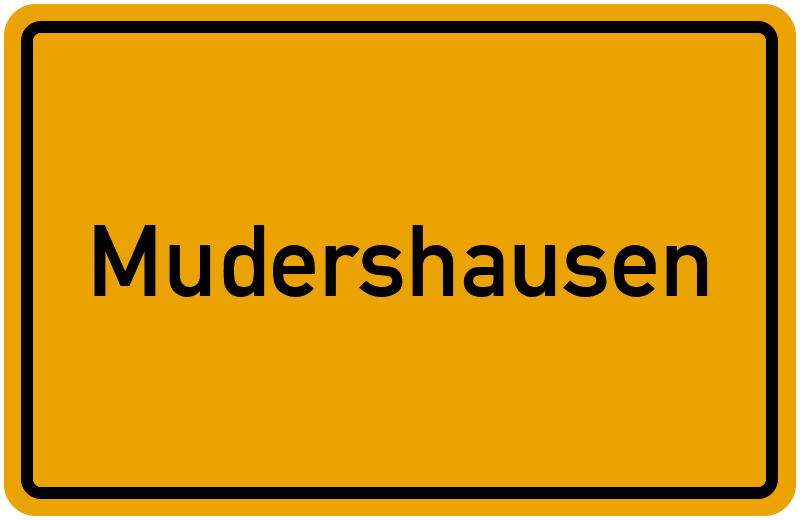 Ortsschild Mudershausen