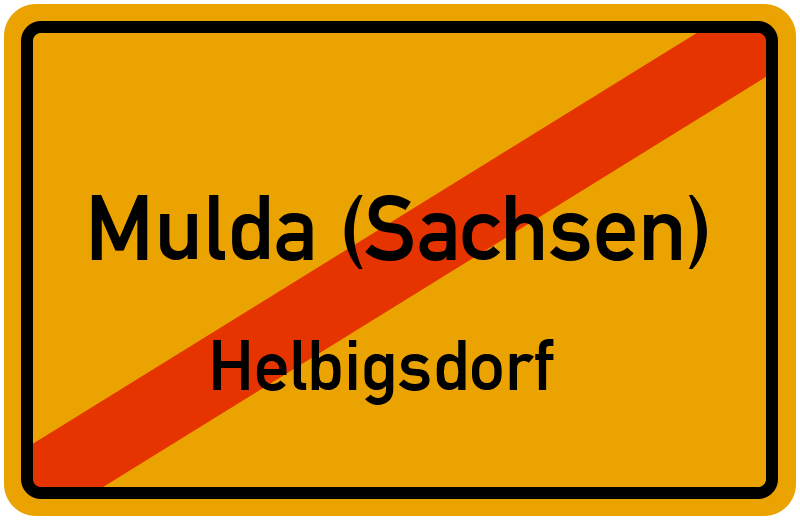 Ortsschild Mulda (Sachsen)