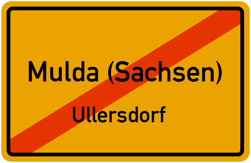 Ortsschild Mulda (Sachsen)