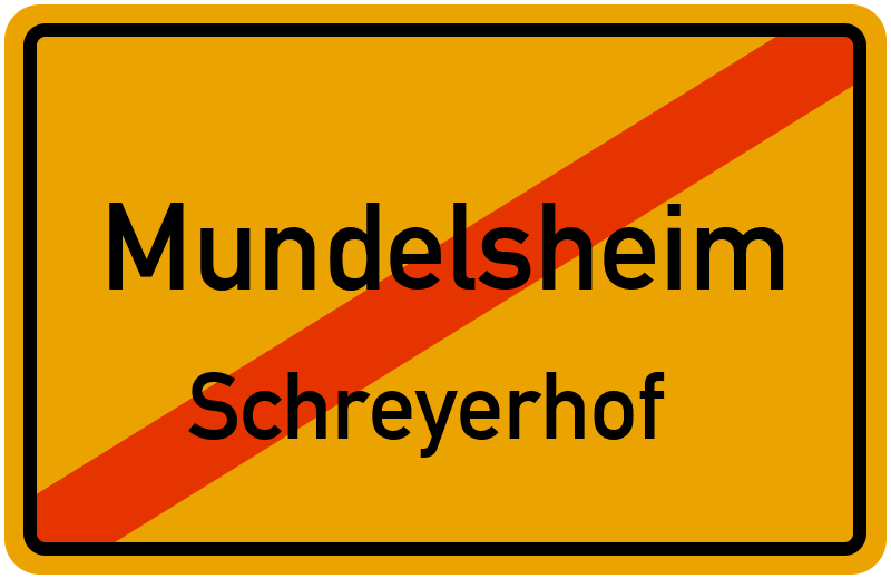 Ortsschild Mundelsheim