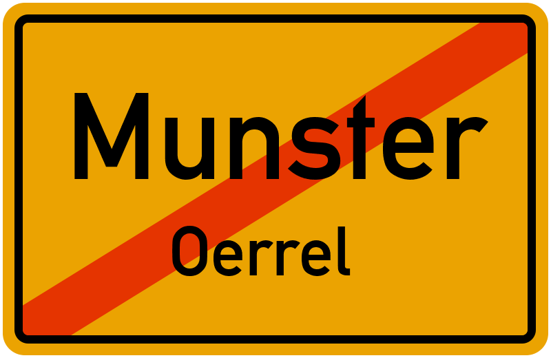 Ortsschild Munster