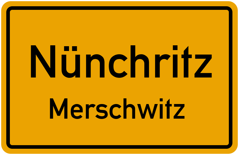 Ortsschild Nünchritz