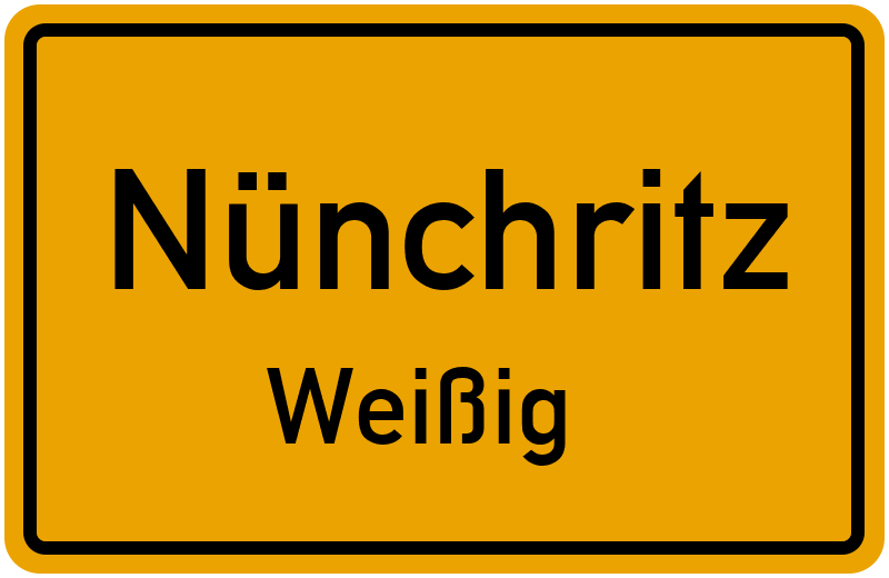 Ortsschild Nünchritz