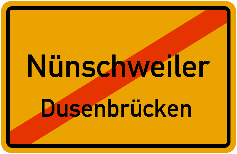 Ortsschild Nünschweiler