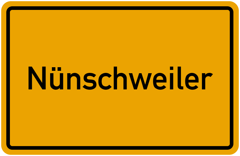 Ortsschild Nünschweiler