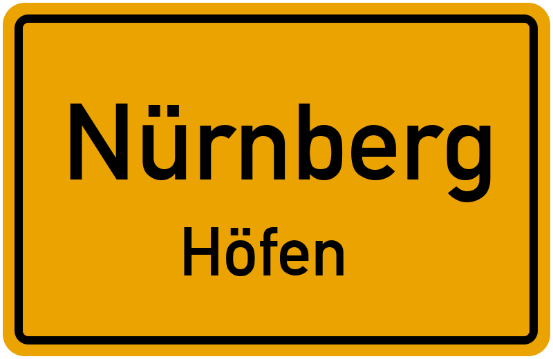 Ortsschild Nürnberg