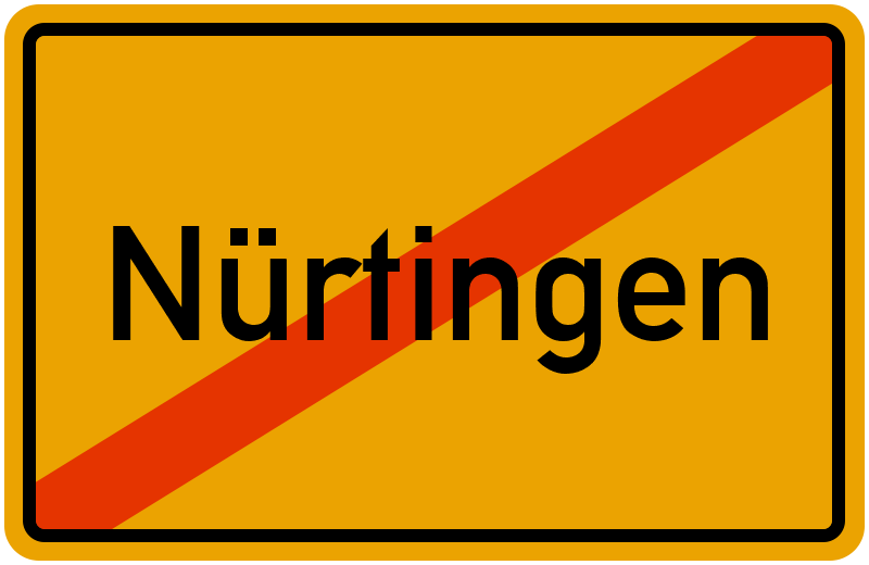 Ortsschild Nürtingen