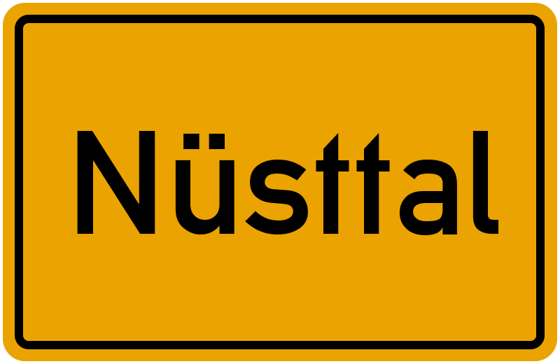 Ortsschild Nüsttal