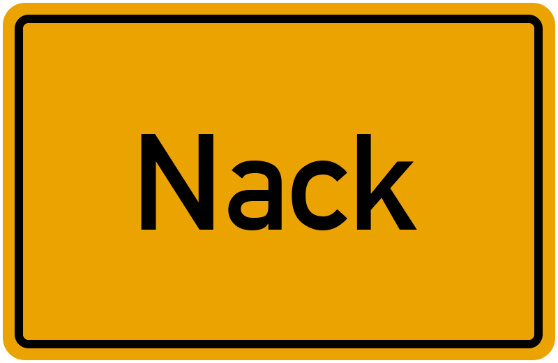 Ortsschild Nack