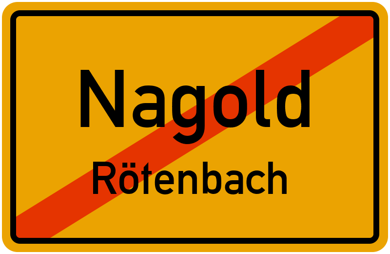 Ortsschild Nagold