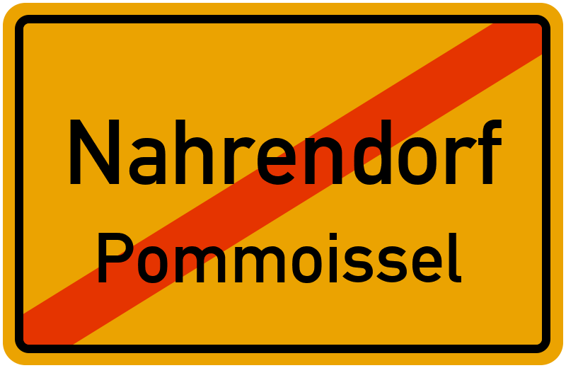 Ortsschild Nahrendorf