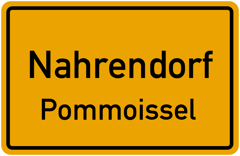 Ortsschild Nahrendorf