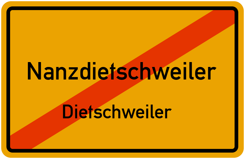 Ortsschild Nanzdietschweiler