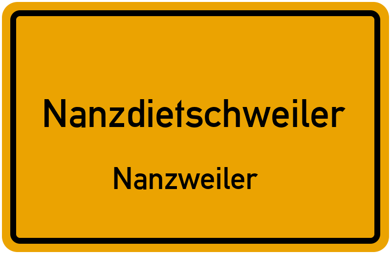 Ortsschild Nanzdietschweiler