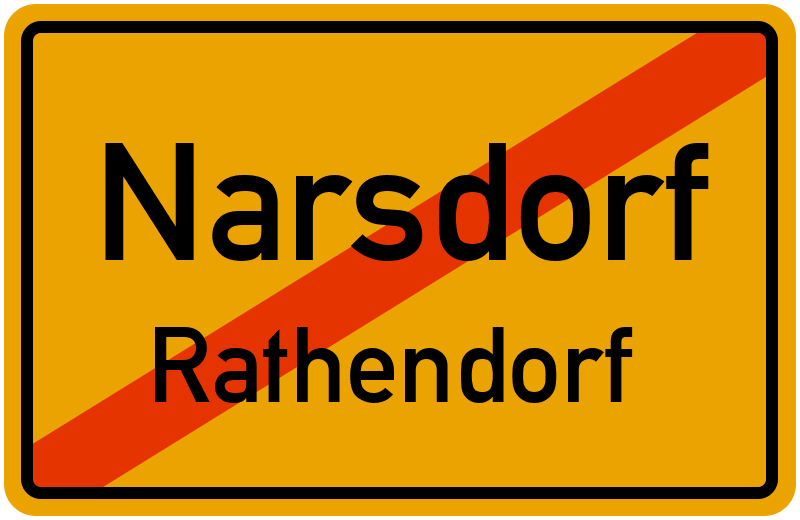 Ortsschild Narsdorf