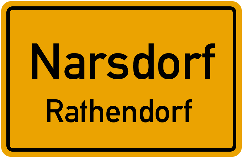 Ortsschild Narsdorf