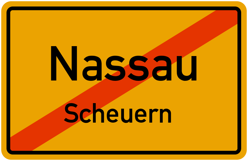 Ortsschild Nassau