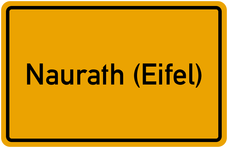 Ortsschild Naurath (Eifel)
