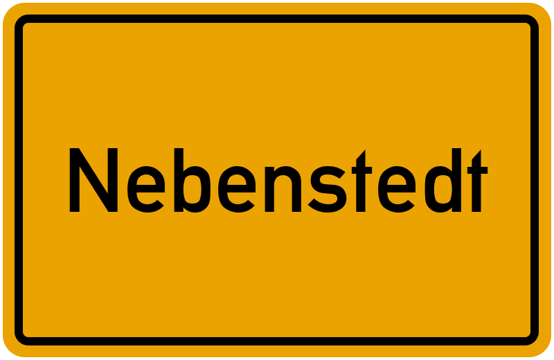 Ortsschild Nebenstedt