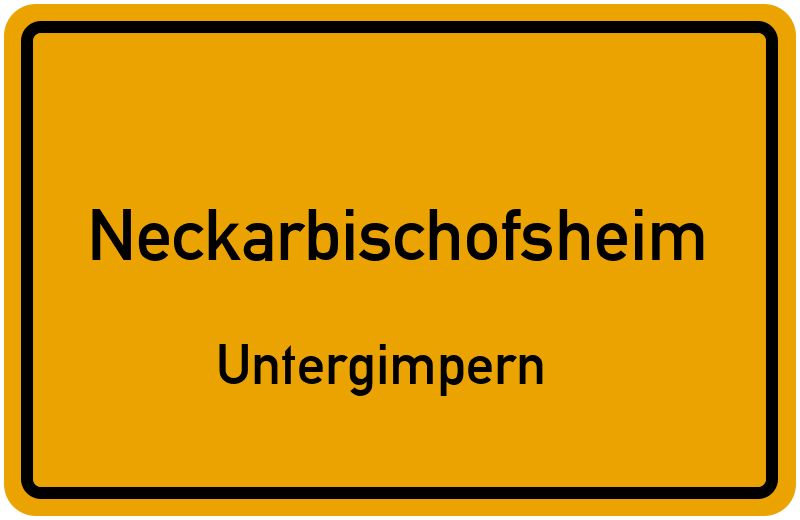 Ortsschild Neckarbischofsheim