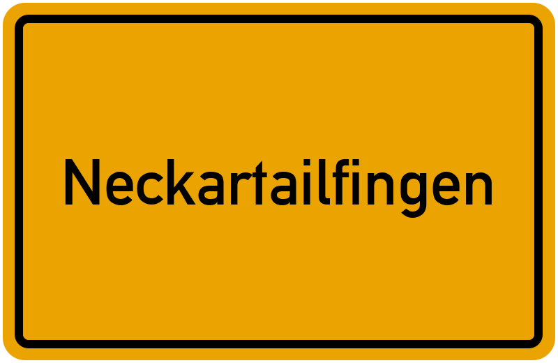 Ortsschild Neckartailfingen