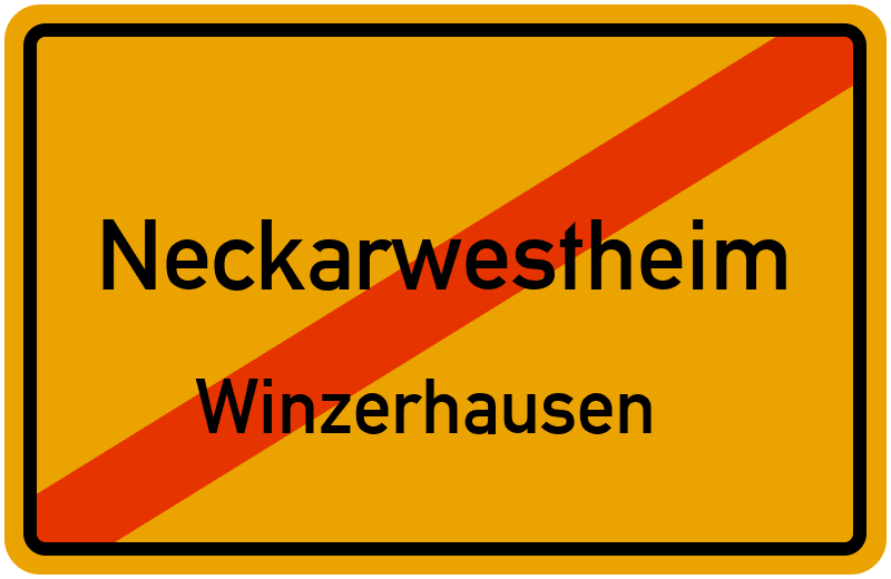 Ortsschild Neckarwestheim