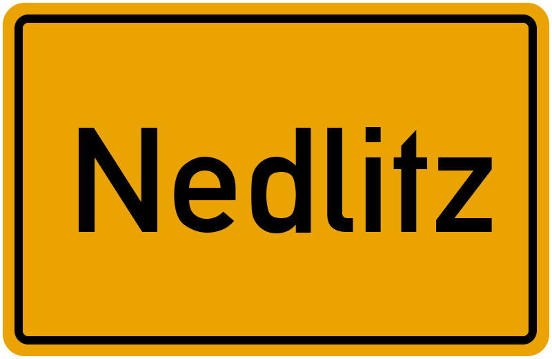 Ortsschild Nedlitz