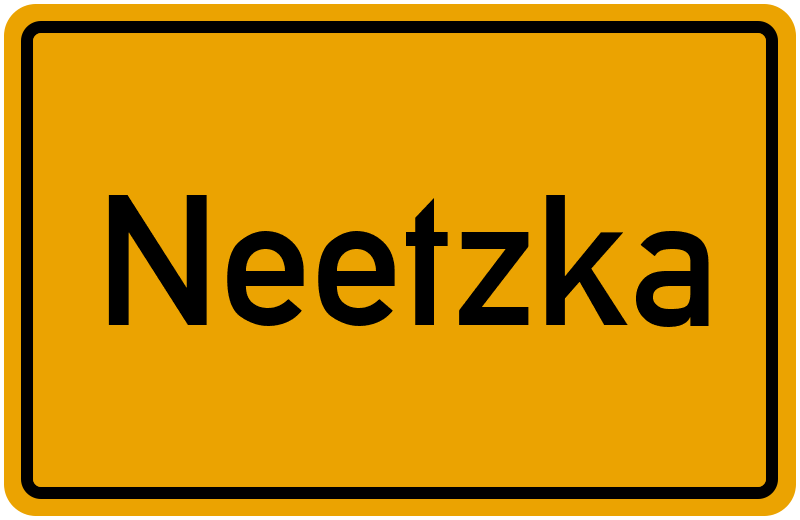 Ortsschild Neetzka