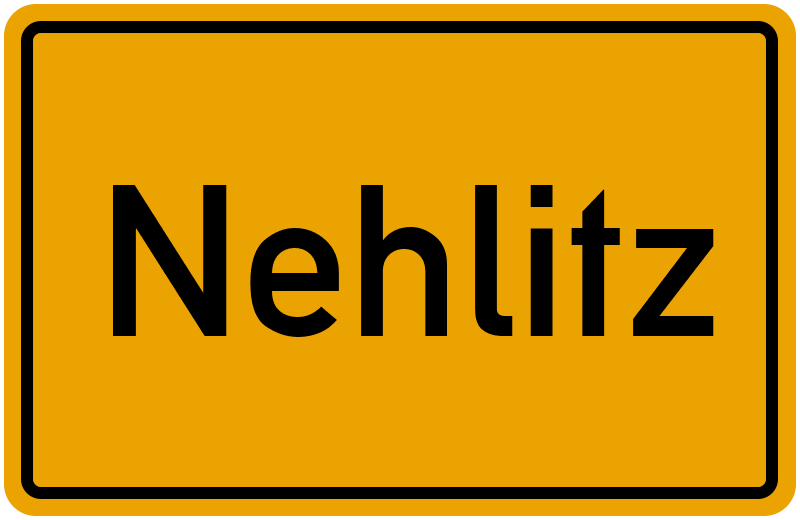 Ortsschild Nehlitz
