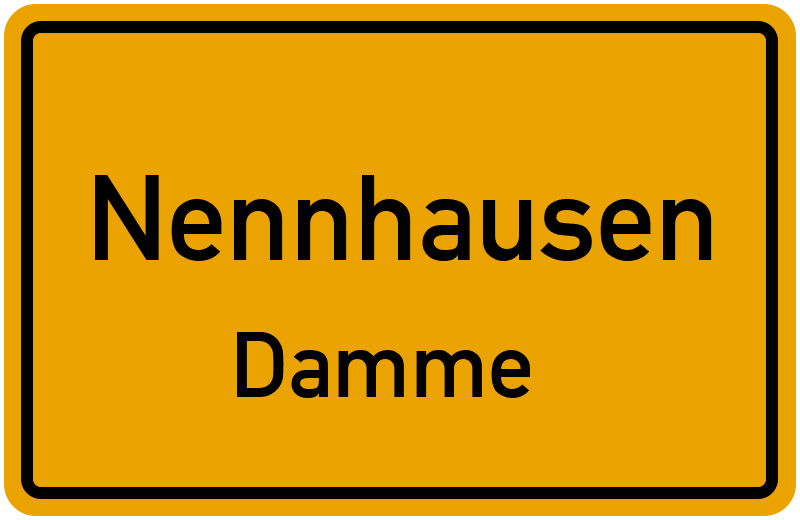 Ortsschild Nennhausen