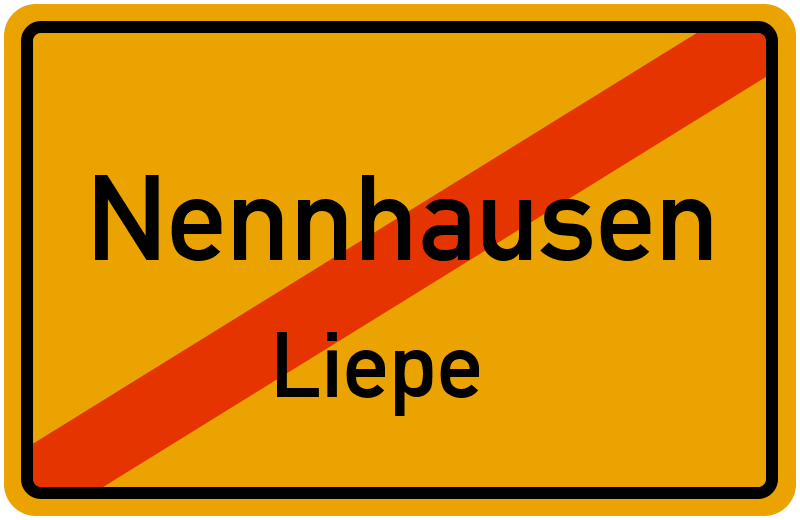 Ortsschild Nennhausen