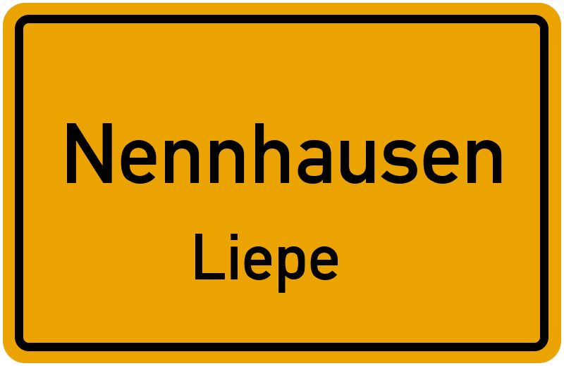 Ortsschild Nennhausen