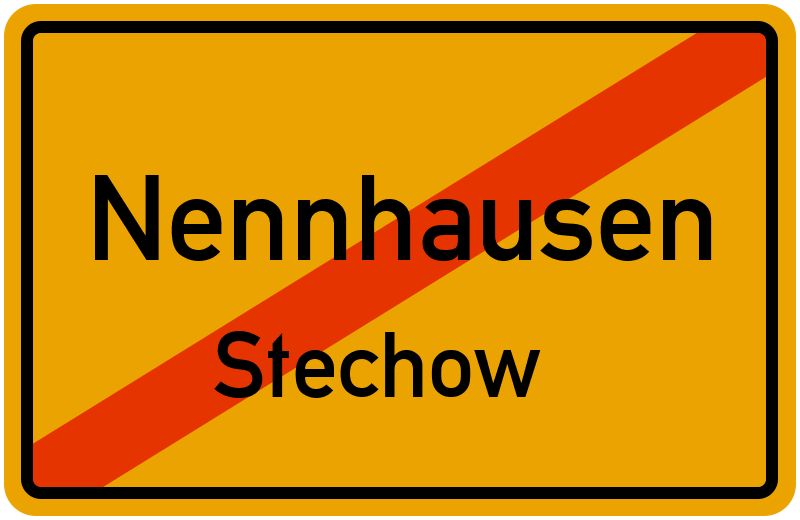Ortsschild Nennhausen