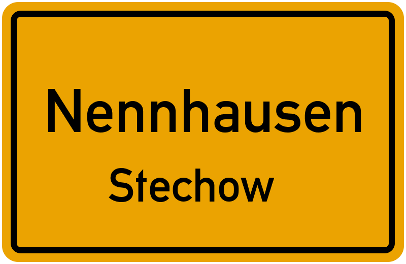 Ortsschild Nennhausen